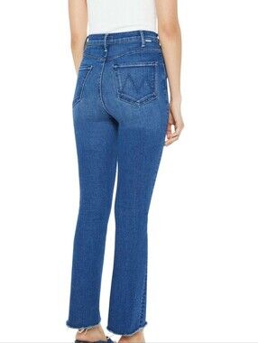 MOTHER Denim Hustler Flood Fray in Whatever You Want Jeans Size 28
